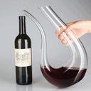 Ver imagem 3 de Decanter de Cristal em U - Decantador para Vinho Tinto