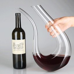 Decanter de Cristal em U - Decantador para Vinho Tinto - 3