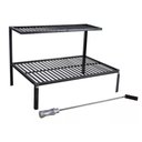 Ver imagem 1 de Grelha em Aço Carbono Parrilla Rústica Barra Chata 60cm Atiçador de Fogo