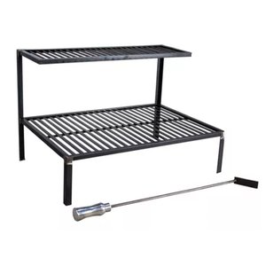 Grelha em Aço Carbono Parrilla Rústica Barra Chata 60cm Atiçador de Fogo