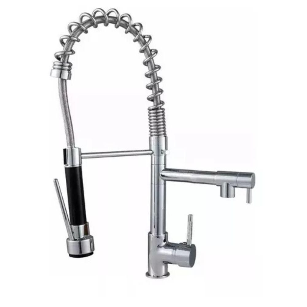 Torneira Gourmet para Cozinha Misturador Monocomando Escovada 50cm - 1