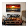 Quadro Paisagens e Natureza Beautiful Sunset C- Moldura Dourada Tamanho:90 X 60 Cm - 2