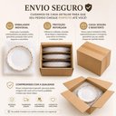 Ver mais imagens de Prato de Sobremesa Pequeno Borda de Bambu Cerâmica Acabamento Premium para Mesa Posta Branco