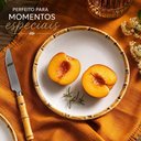 Ver imagem 2 de Prato de Sobremesa Pequeno Borda de Bambu Cerâmica Acabamento Premium para Mesa Posta Branco