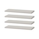 Ver imagem 2 de Kit 4 Prateleira Branca MDF 40 x 20cm Suporte Invisível