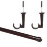 Kit Varão Cortina Teto Simples 1,90 Metros 19Mm Tabaco - 1