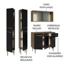 Ver imagem 5 de Armário de Cozinha Compacta 169cm Rustic/Preto Emilly Madesa 10