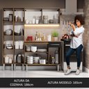 Ver imagem 6 de Armário de Cozinha Compacta 169cm Rustic/Preto Emilly Madesa 10