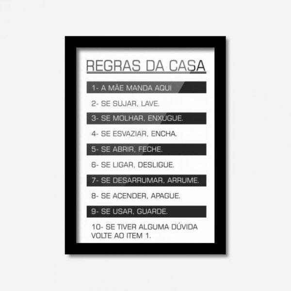 Quadro Decorativo Regras da Casa Los Quadros - 1