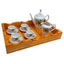 Ver imagem 5 de Bandeja De Madeira Para Servir Chá Café E Bebida 45x30x7