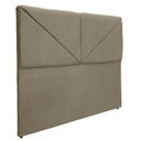 Ver imagem 1 de Cabeceira Módulos V Almofadada para Cama Luxo Clean Suede Rbl:solteiro Tradicional/bege