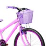 Bicicleta Aro 24 Alumínio Colorido Cor Rosa e Violeta - 5