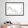 Quadro Abstrato Ultra Minimalista Bege - 60x48cm:madeira Preta - 1
