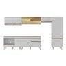 Cozinha Modulada Completa 357cm 6 Peças com Balcão para Cooktop Veneza Multimóveis MP2275  - 6