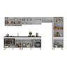 Cozinha Modulada Completa 357cm 6 Peças com Balcão para Cooktop Veneza Multimóveis MP2275  - 5