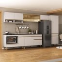 Ver imagem 1 de Cozinha Modulada Completa 357cm 6 Peças com Balcão para Cooktop Veneza Multimóveis MP2275