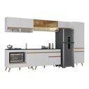 Ver imagem 2 de Cozinha Modulada Completa 357cm 6 Peças com Balcão para Cooktop Veneza Multimóveis MP2275