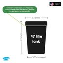 Ver imagem 2 de Reservatorio com Tampa e Capacidade de 47 Litros Autopot Ap219/t-l/black para Cultivo Autoirrigavel