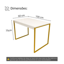 Ver imagem 4 de Mesa Jantar Apartamento Industrial 100% Mdf Compacta 100x60
