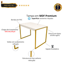 Ver imagem 3 de Mesa Jantar Apartamento Industrial 100% Mdf Compacta 100x60