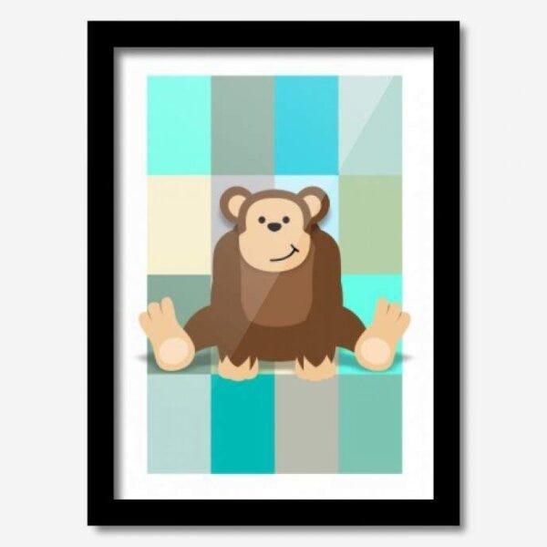 Quadro Decorativo Macaquinho Baby I 33cmx24cm Los Quadros - 1