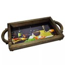 Ver imagem 1 de Bandeja Em Madeira Suporte Bebidas E Café Vinhos E Queijos