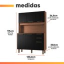Ver imagem 3 de Armário de Cozinha Completa 6 Portas 2 Gavetas 1,20m Star