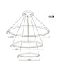 Lustre Pendente Moderno Dourado Anéis Led 3000k - 2