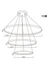 Ver imagem 2 de Lustre Pendente Moderno Dourado Anéis Led 3000k