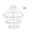 Ver imagem 2 de Lustre Pendente Moderno Dourado Anéis Led 3000k