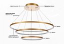 Ver imagem 4 de Lustre Pendente Moderno Dourado Anéis Led 3000k