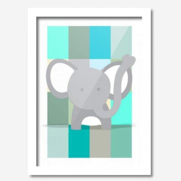 Quadro Decorativo Elefantinho Baby 33cmx24cm Los Quadros - 1