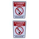 Ver imagem 1 de Kit 2 Placa de Sinalização Economize Energia Desligue-me
