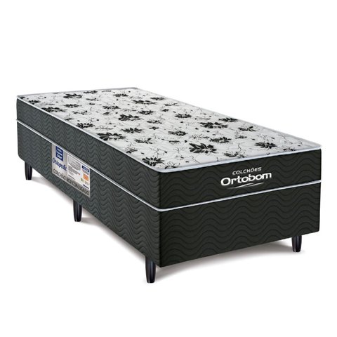Cama Box Solteiro Ortobom Conjugada Union Ortopedic Espuma D28 88 Cm