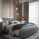 Ver imagem 6 de Kit 30 Cabeceiras de Cama Solteiro em L Box Modulada Estofada Autocolante 3,00mx45cm