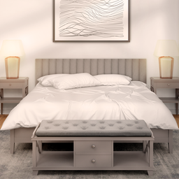Kit 30 Cabeceiras de Cama Solteiro em L Box Modulada Estofada Autocolante 3,00mx45cm - 5