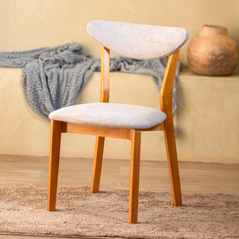 Cadeira de Jantar Floripa Madeira Maciça Estofada Imbuia Di Franco