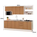 Ver imagem 3 de Cozinha Completa 280cm com Detalhes em Metalon e Balcões Cor:branco Fosco/ Teka Soho