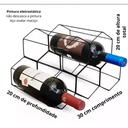 Ver imagem 2 de Adega de Mesa Empilhável Colméia para 5 Garrafas em Ferro Metal - Porta Garrafas de Vinho