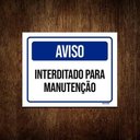 Ver imagem 1 de Kit 5 Placas Aviso Interditado Para Manutenção