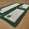 Tapete De Crochê Kit Passadeira Primavera Criativa:Verde e Verde Musgo - 4