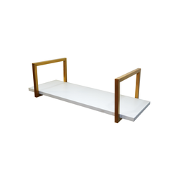 Nicho SIMPLES metalon 100X30  BRANCO/DOURADO  METALICO 01 - 1