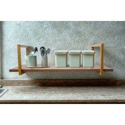 Nicho SIMPLES metalon 100X30  BRANCO/DOURADO  METALICO 01 - 3