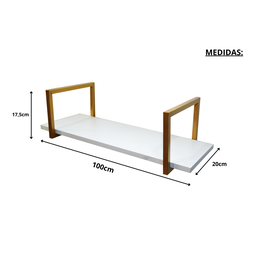 Nicho SIMPLES metalon 100X30  BRANCO/DOURADO  METALICO 01 - 2
