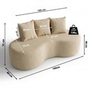 Ver imagem 3 de Sofa 2 Lugares Organico 160 Cm Ibiza Linho Avela Vazzano