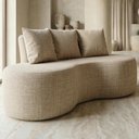 Ver imagem 2 de Sofa 2 Lugares Organico 160 Cm Ibiza Linho Avela Vazzano