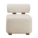 Ver imagem 3 de Poltrona Moderna Livi Bouclê Bege - Vallisa Decor