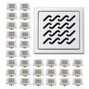 Ver imagem 1 de Ralo 10x10 Inox Kit 30 Uni Banheiro Anti Odor e Retorno Quintal Seguro Proteçao Higienico Cozinha Re