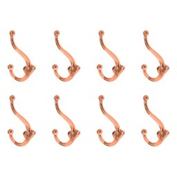 Kit 8 Ganchos Duplos de Parede Cabide Vertical Para Roupas - Wp Connect Gancho Duplo Vertical Rosé G - 1