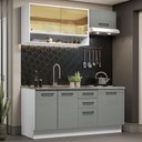Ver imagem 1 de Cozinha Completa 180004 Com Armário E Balcão Branco/Cinza